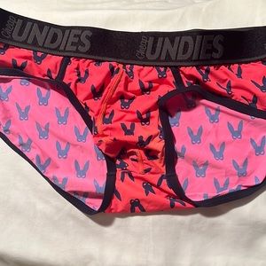 CheapUndies Coral and Black Naughty Bunny Brief- RARE- XXL